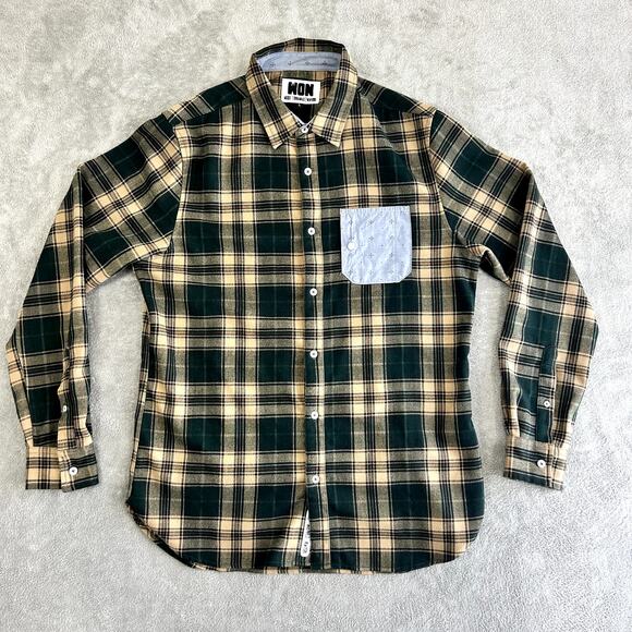 Won Woolf Originals New York Plaid Flannel Button Up Shacket Men's L - Picture 1 of 16